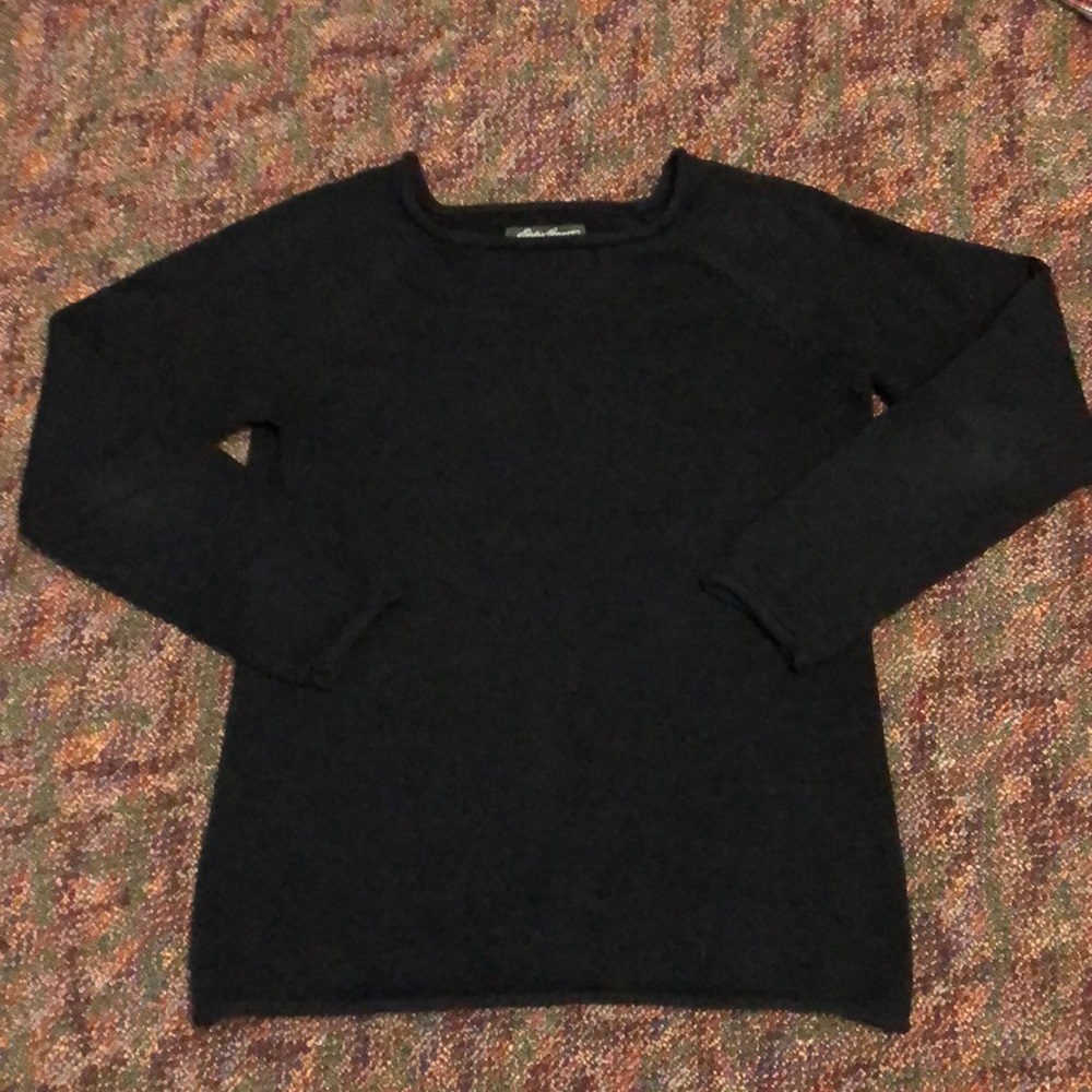 Black cotton Eddie Bauer sweater